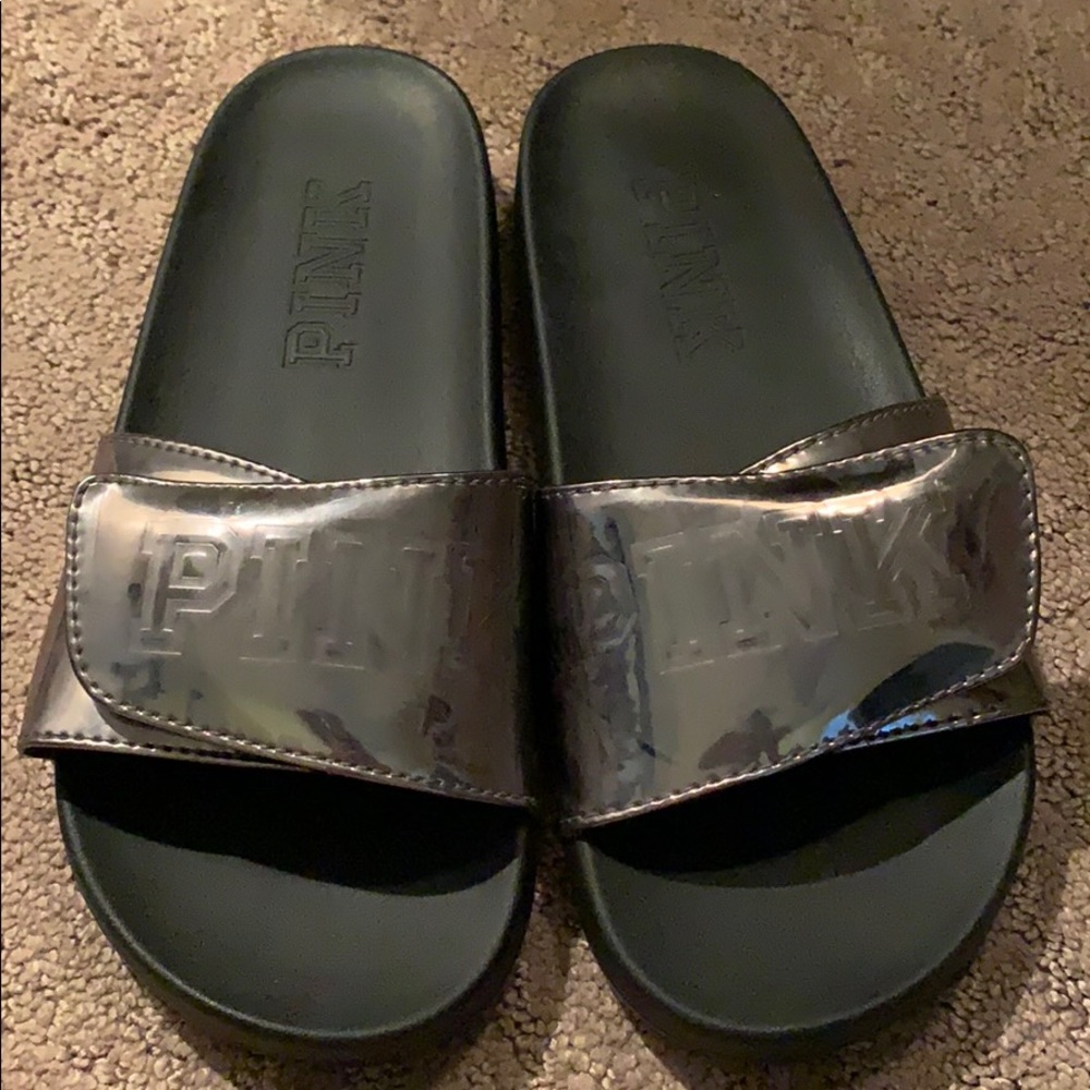 Pink Victoria’s Secret slip ons